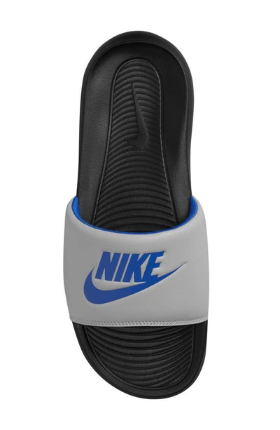 Shop Nike Victori One Sport Slide In Light Smoke Grey/ Black
