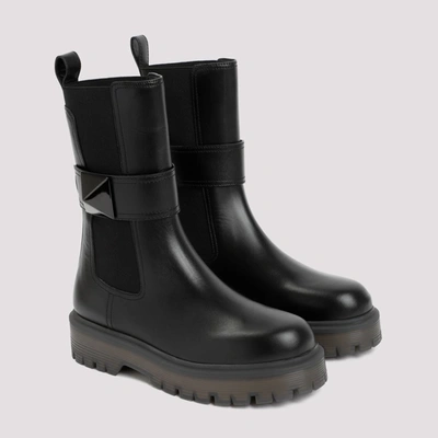 Shop Valentino Garavani  Beatle Boots Shoes In Black