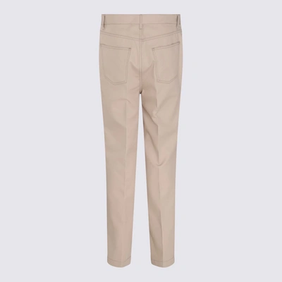 Shop Valentino Trousers In Sand