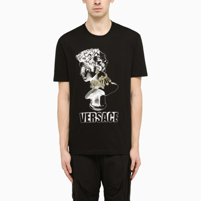 Shop Versace Graphic T-shirt In Black