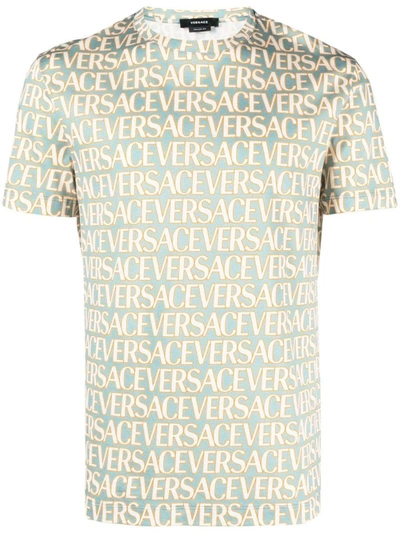 Shop Versace T-shirts & Tops In Light