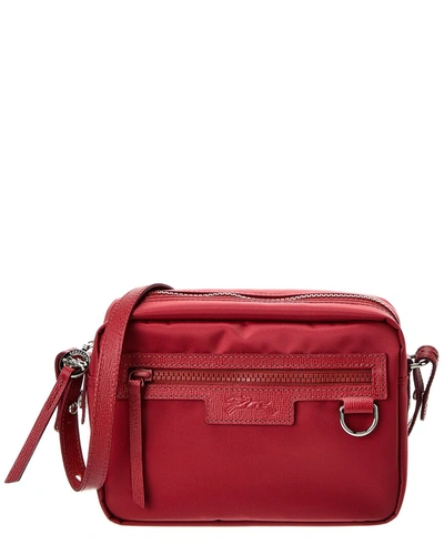 Longchamp Le Pliage Neo Leather Camera Bag In Red