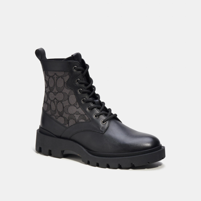 Shop Coach Citysole Boot With Signature Jacquard In Black