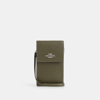 Shop Coach North South Phone Crossbody In Green