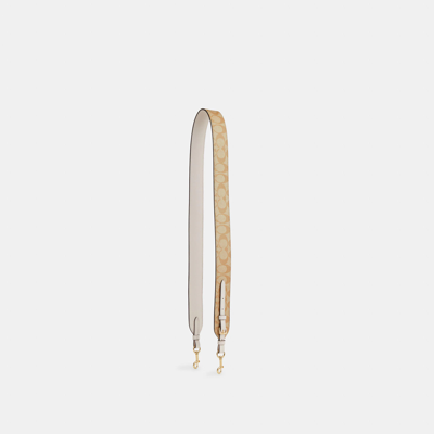 Bag Straps  Womens Coach Strap In Signature Canvas Tan/Chalk/Brass ⋆  Nipenda