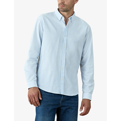 Shop Balibaris Men's Cloud College Semi-fitted Cotton Shirt In Blue