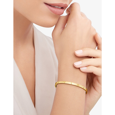 Shop Bvlgari Womens Yellow Gold B.zero1 18ct Yellow-gold Bracelet