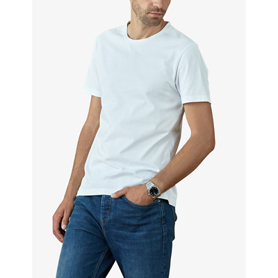 Shop Balibaris Men's White Caled Straight-fit Organic-cotton T-shirt
