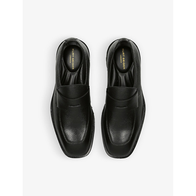 Shop Kurt Geiger London Men's Black Hawke Chunky-sole Leather Loafers