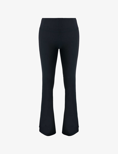 Sweaty Betty Womens Black Soft Sculpt Flare 32' Stretch-woven Yoga Trousers In Black