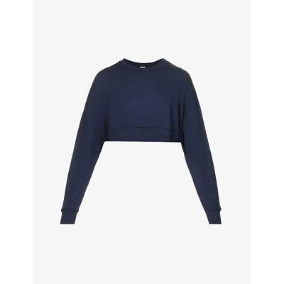 Shop Splits59 Women's Indigo Noah Relaxed-fit Stretch-jersey Sweatshirt