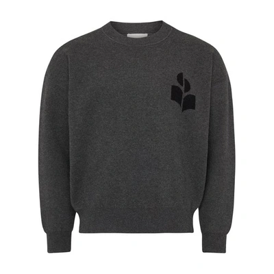 Shop Marant Atley Crew Neck Sweater In Anthracite