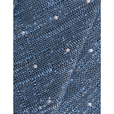 Shop Reiss Men's Airforce Blue Levanzo Polka Dot Silk-blend Tie