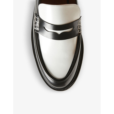Claudie Pierlot Two-tone Design Leather Loafers In Divers