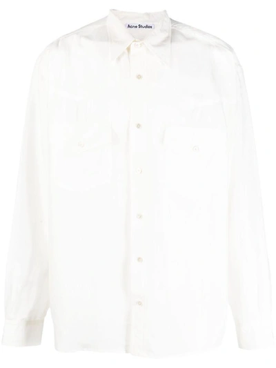 Shop Acne Studios Shirts In Offwhite