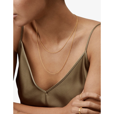 Monica Vinader Womens Yellow Gold Fine 18ct Yellow Gold-plated Vermeil Sterling-silver Chain Necklac In Yellow Gold