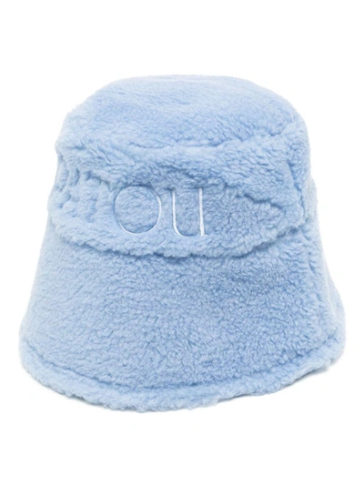 Shop Patou Embroidered-logo Bucket Hat In Blue