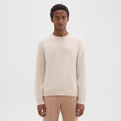 Shop Theory Hilles Crewneck Sweater In Cashmere In Wheat