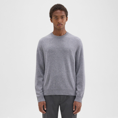 Shop Theory Hilles Crewneck Sweater In Cashmere In Derby Heather