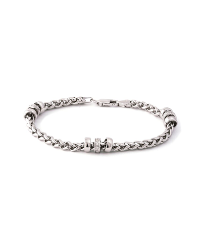 Diamond Select Cuts 0.10 Ct. Tw. Diamond Silver Bracelet In Metallic