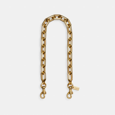 Shop Coach Link Chain Strap In Brass