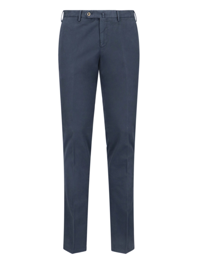 Pt Torino Slim Light Stretch Gabardine Pants In Blue