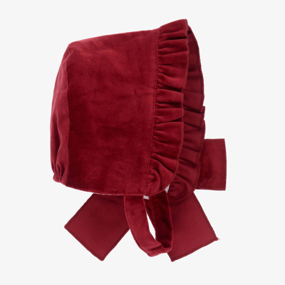 Shop Phi Clothing Girls Red Velvet Bonnet