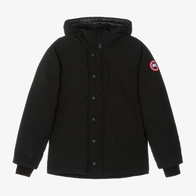 Shop Canada Goose Black Down-filled Logan Parka Jacket
