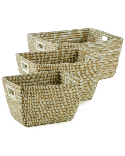 Shop Napa Home & Garden Napa Home And Garden Set Of 3 Rvergras Rect Baskets