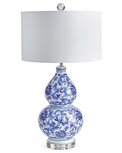 Shop Napa Home & Garden Ming Floral Lamp In Blue