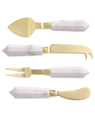 Napa Home & Garden Set Of 4 Asteria Cheese Knives In Gold
