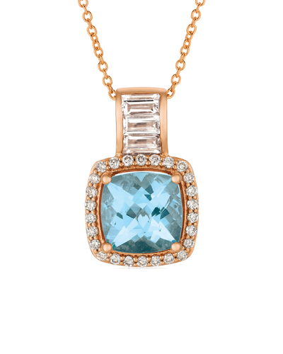 Shop Le Vian 14k Rose Gold 2.20 Ct. Tw. Diamond & Gemstone Necklace