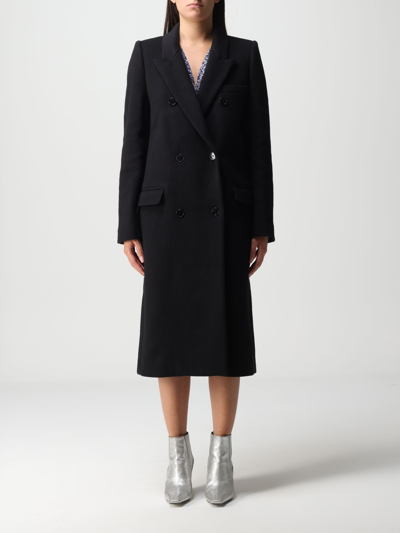 Shop Isabel Marant Enarryli Coat In Wool And Cashmere In Black