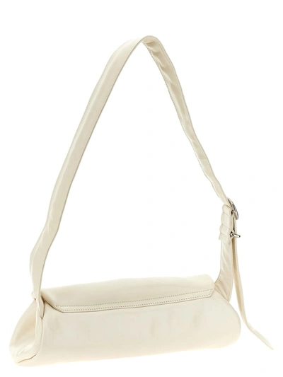 Shop Jil Sander 'cannolo' Big Shoulder Bag In White