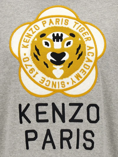 Shop Kenzo ' Tiger Academy' Sweater In Gray