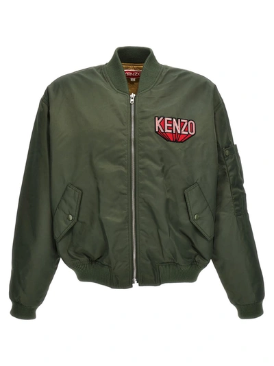 Shop Kenzo ' 3d' Bomber Jacket In Green