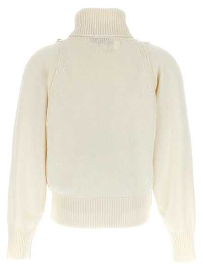 Shop Liu •jo Liu Jo Logo Sweater In White