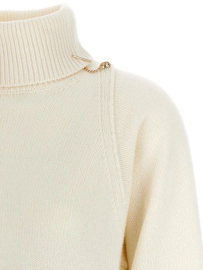 Shop Liu •jo Liu Jo Logo Sweater In White