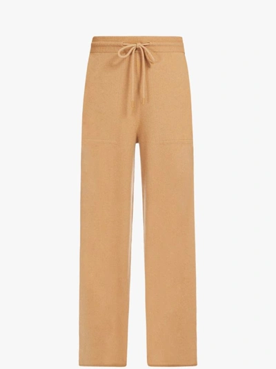 Shop Max Mara Parole Wool And Cashmere Trousers In Cammello