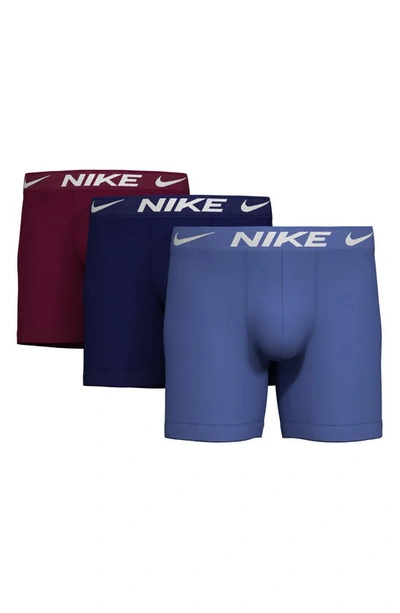 Shop Nike 3-pack Dri-fit Essential Micro Boxer Briefs In Comet Blue