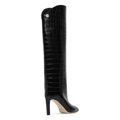 Shop Jimmy Choo Alizze 85 Embossed Leather Boots