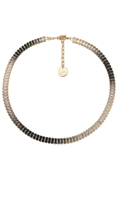 Shop Anton Heunis Crystal Chain Necklace In Black & White