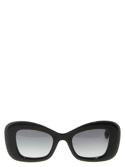 Shop Alexander Mcqueen 'cat-eye Bold' Sunglasses In Black