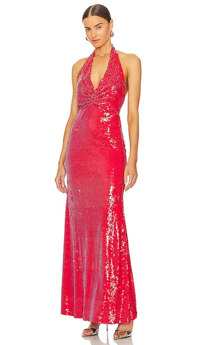 Shop The Bar Grayson Gown In Ruby