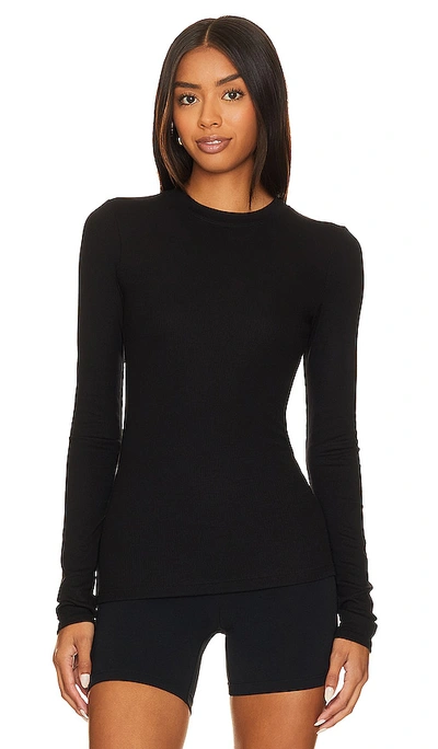 Shop Splits59 Louise Rib Long Sleeve Top In Black