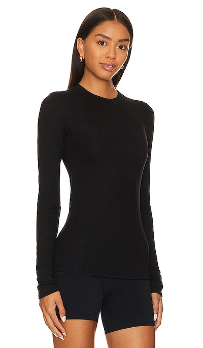 Splits59 Louise Rib Long Sleeve Top In Black