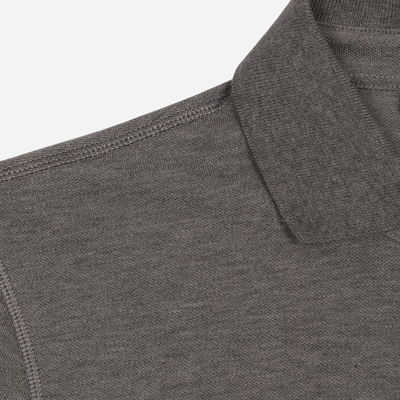 Dolce & Gabbana Gray Logo Plaque Cotton Men Polo Shirt T-shirt In Grey