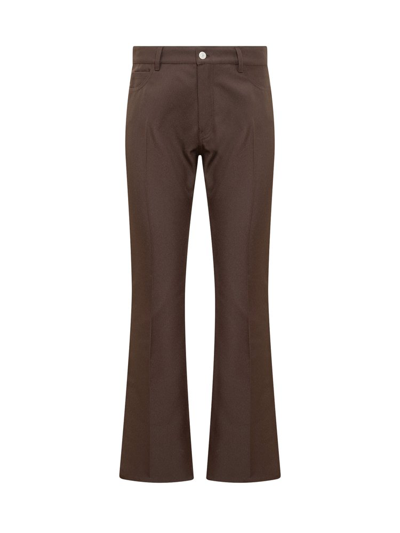 Shop Courrèges 70's Bootcut Workwear Pants In Brown