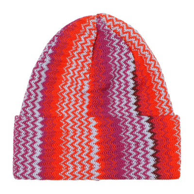 Shop Missoni Zigzag Woven Knitted Beanie In Multi