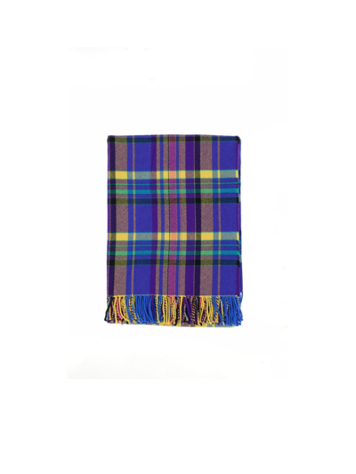 Shop Etro Check Patterned Fringed Scarf In Multi